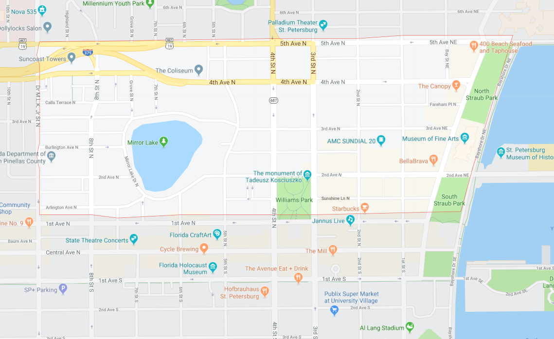 Downtown St Petersburg Computer Repair near me tampa map