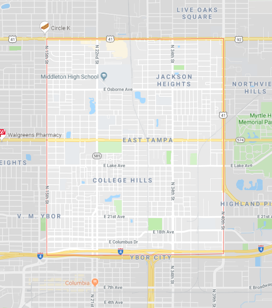East Tampa Computer Repair near me tampa map